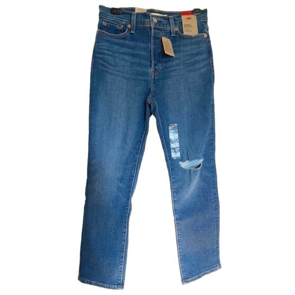 LEVI'S Distressed Wedgie Straight Jeans Size 29 NWT